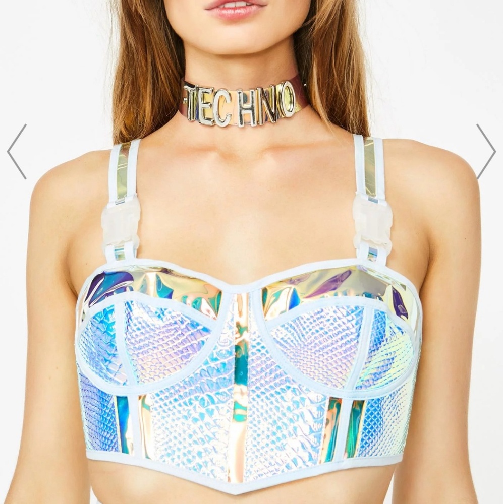 Club exx express hologram bustier